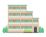集合住宅のイラスト画像