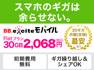 BB.exciteモバイル／Flatプラン