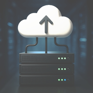 クラウドサーバーのイメージイラスト画像