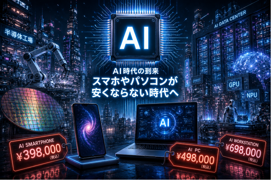 スマホやパソコンがが安くならない時代へ