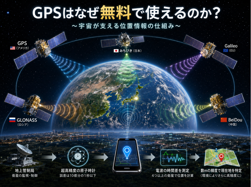 GPSはなぜ無料で使えるのか？