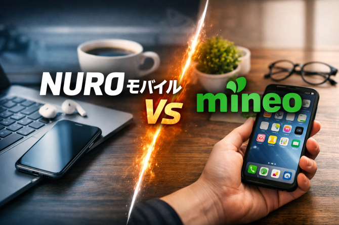 NUROモバイル VS mineo