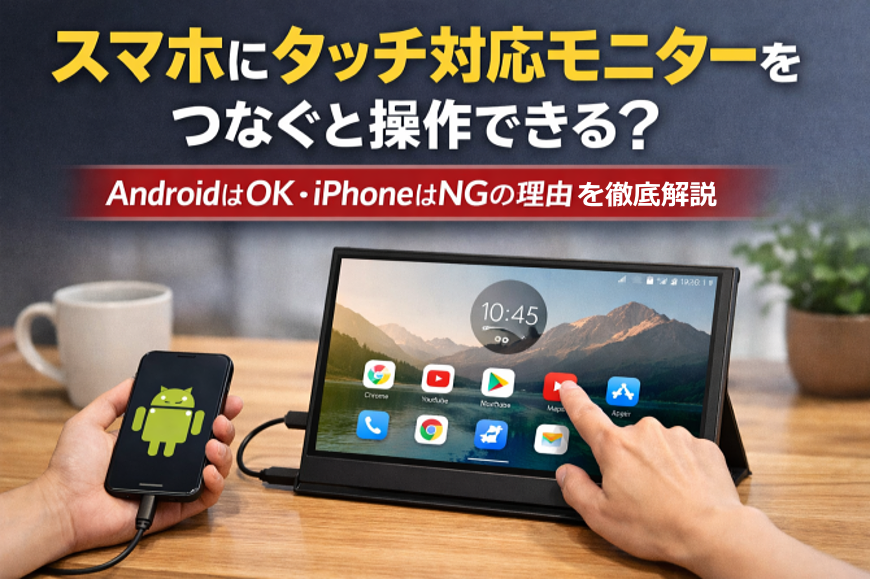 スマホにタッチ対応モニターの画像